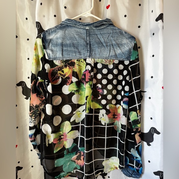 Colorful Floral Women's button down - Picture 3 of 3